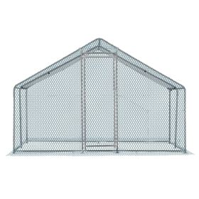 10 X 10 Ft Large Metal Chicken Coop, Walk-in Poultry Cage Chicken Hen Run House With Waterproof Cover, Rabbits Cats Dogs Farm Pen For Outdoor Bac (Option: defaulttitle)